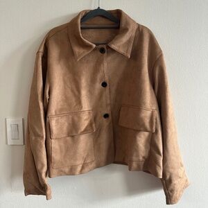SPLIT SUEDE LEATHER JACKET WITH POCKET